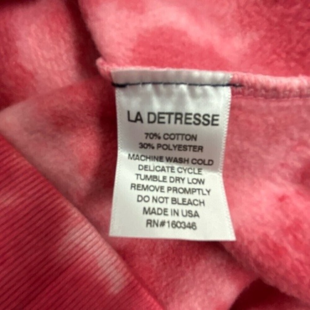 La Detresse Sweatshirt Womens Tie Dye LOrange Pullover - NEW - Picture 7 of 7